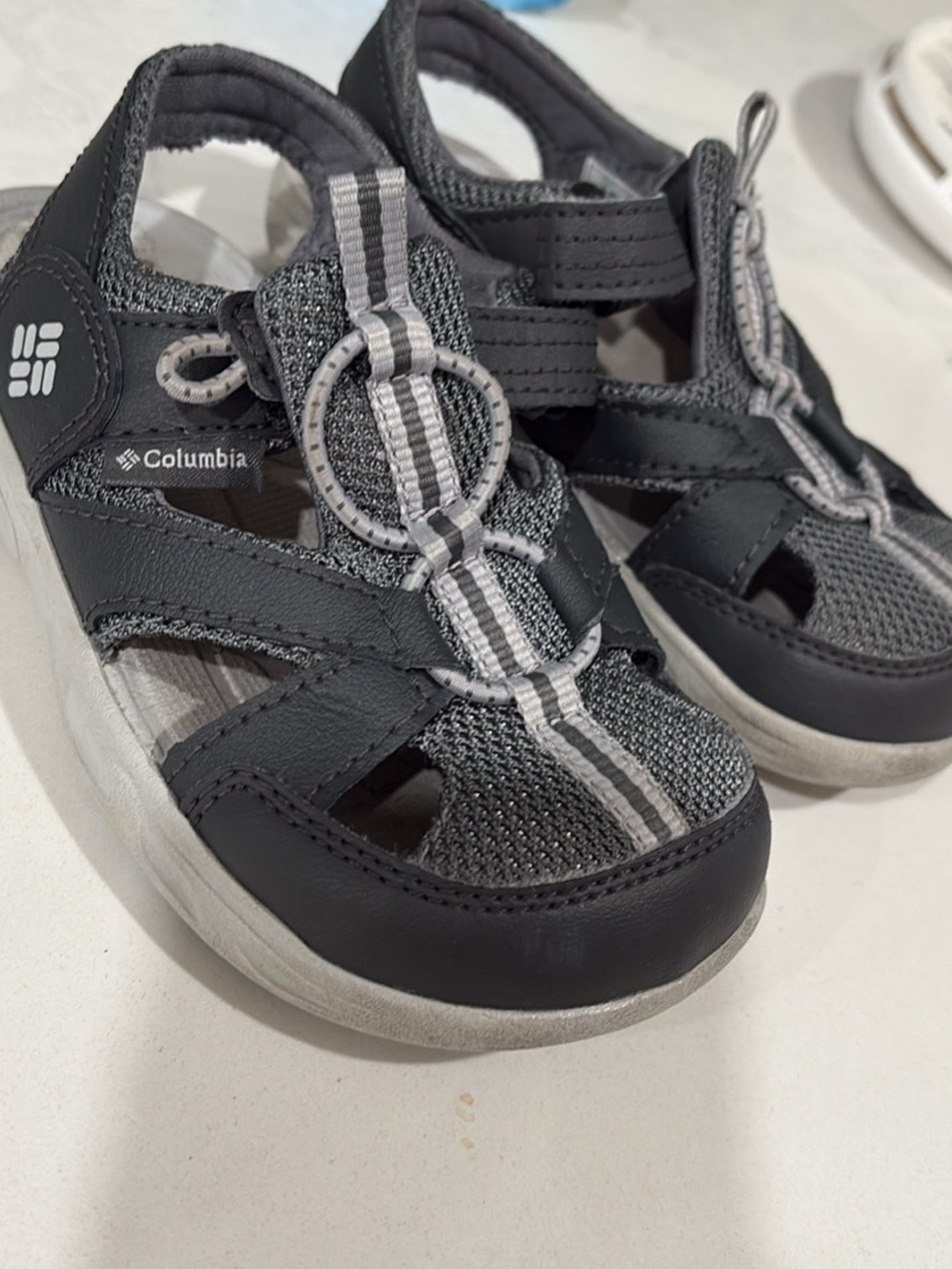 Columbia Kids' Black and Gray Sport Sandals
